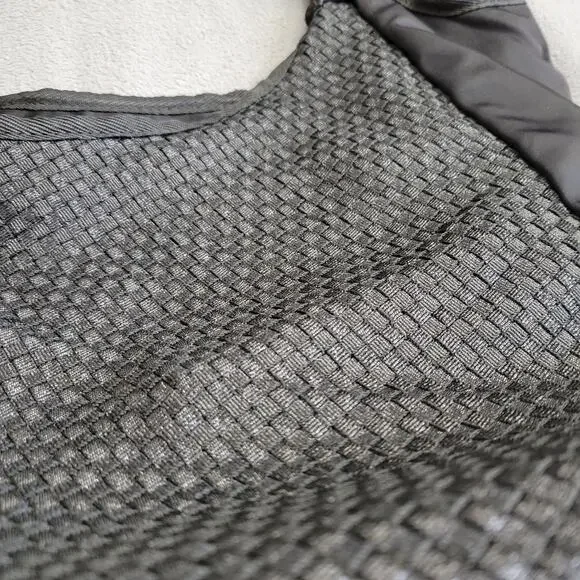 ZEE ALEXIS Purse Black Woven Boho Handbag Crossbody Strap Textured Tote Casual - Picture 13 of 14